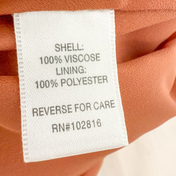 Garnet Hill Womens Dress Sz 6 Rust Floral V-Neck Cap Sleeve Tiered‎ Boho Cottage - Picture 5 of 7